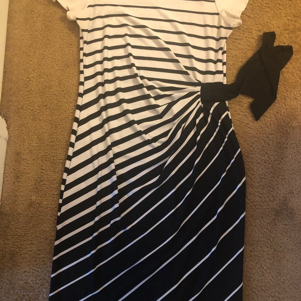 White & Black stripe dress